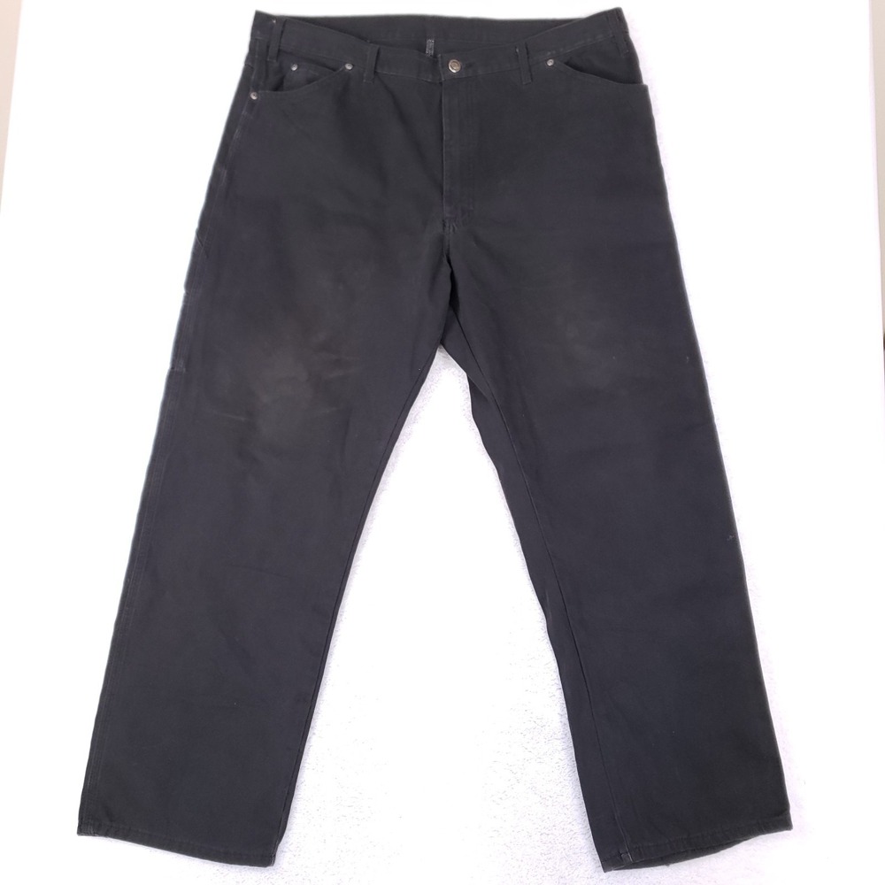 Dickies Relaxed Fit Duck‎ Canvas Carpenter Pants 42x32 Black
